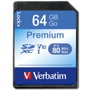 Verbatim Verbatim Premium SDXC Class 10 Card 64GB FS156-X64