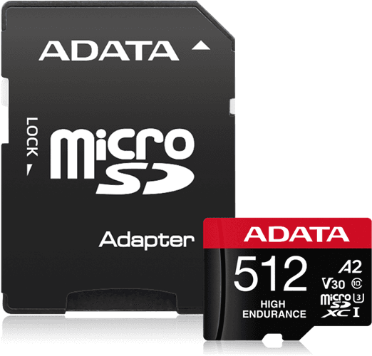Adata ADATA High Endurance microSDXC UHS-I U3 A2 V30 Card with Adapter 512GB FS353-Z12