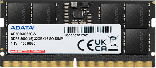 ADATA 8GB DDR5-5600 CL46 SODIMM Lifetime wty