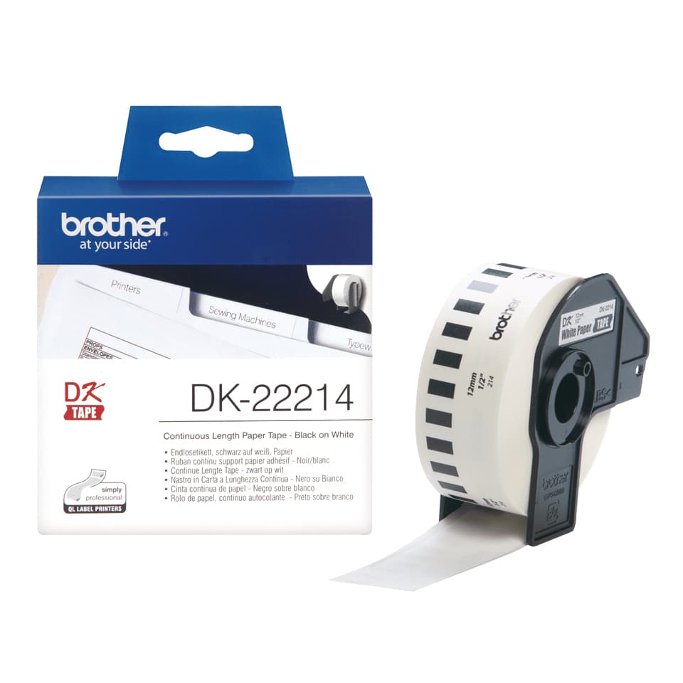 Brother Brother DK22214 White Roll BDK22214