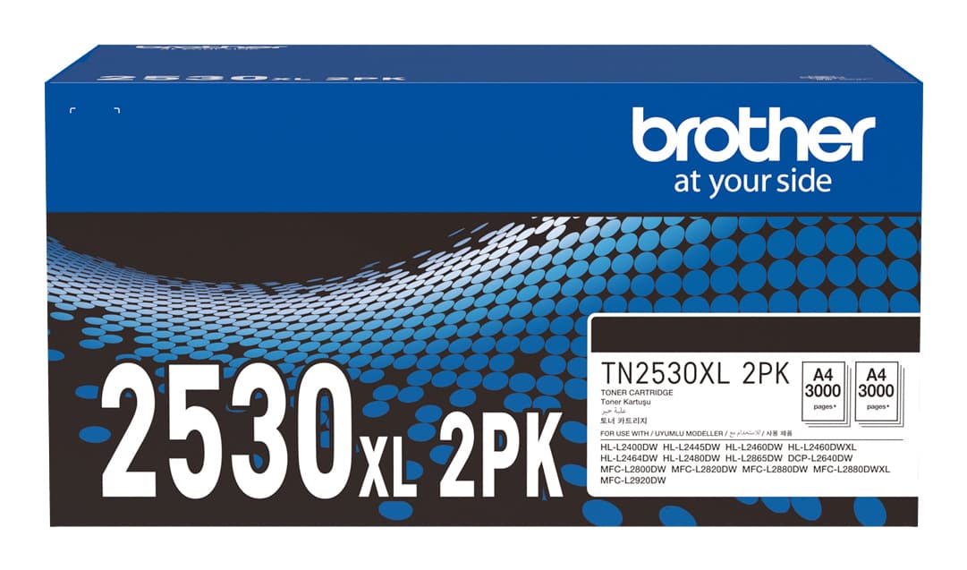 Brother Brother TN2530XL Blk Toner 2Pk BN2530XL2PK