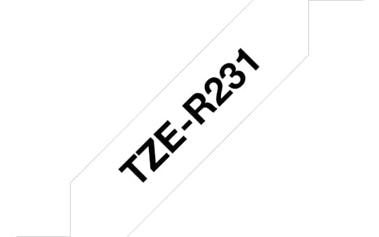 Brother Tape Blk on White TZER231 BTZER231