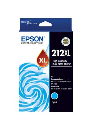 Epson Epson 212 HY Cyan Ink Cart E212CXL