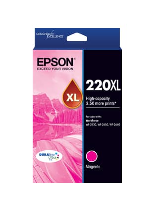 Epson Epson 220 HY Magenta Ink Cart E220MXL