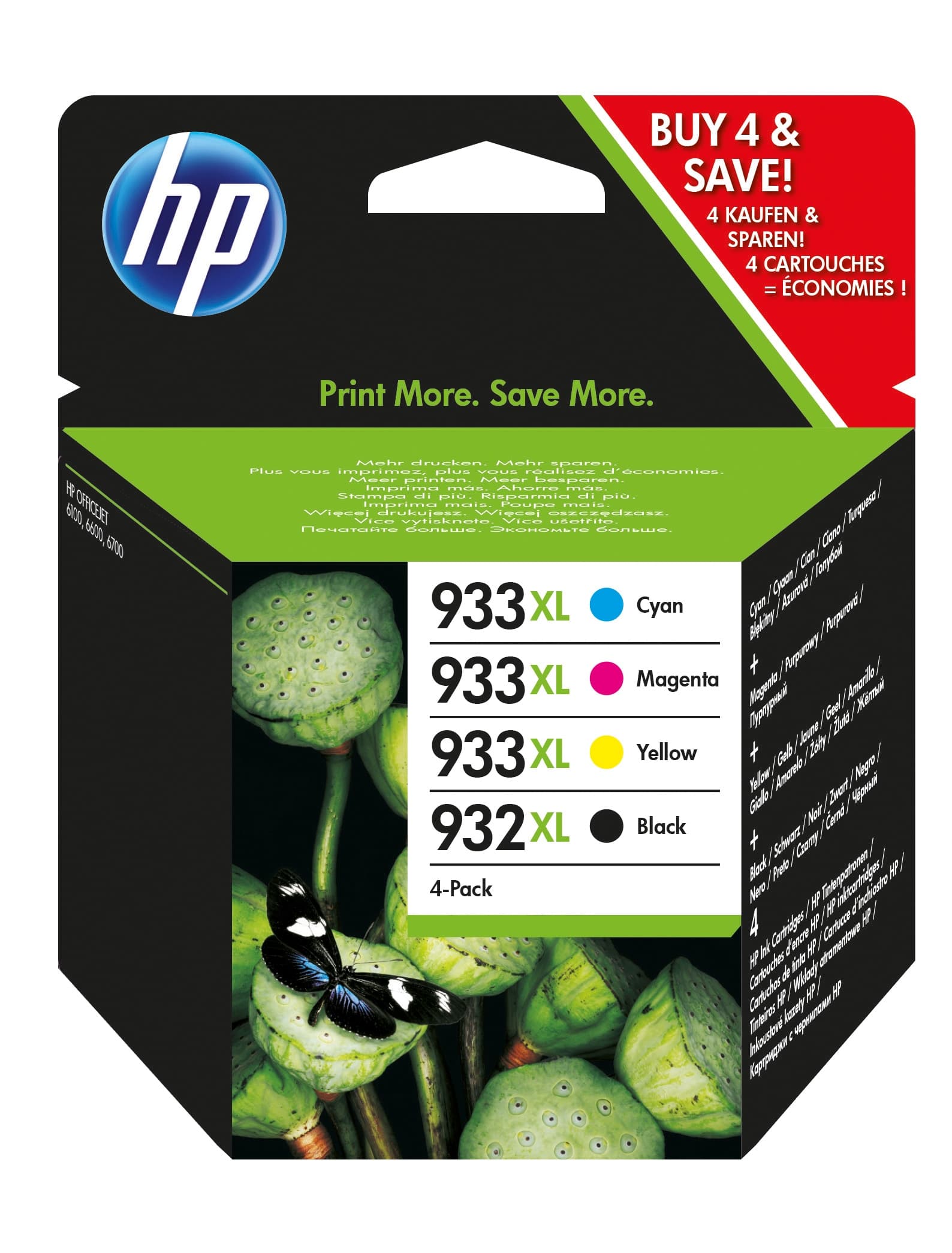 HP HP 932XL/933XL CMYK T0A80AA HI932XLVP