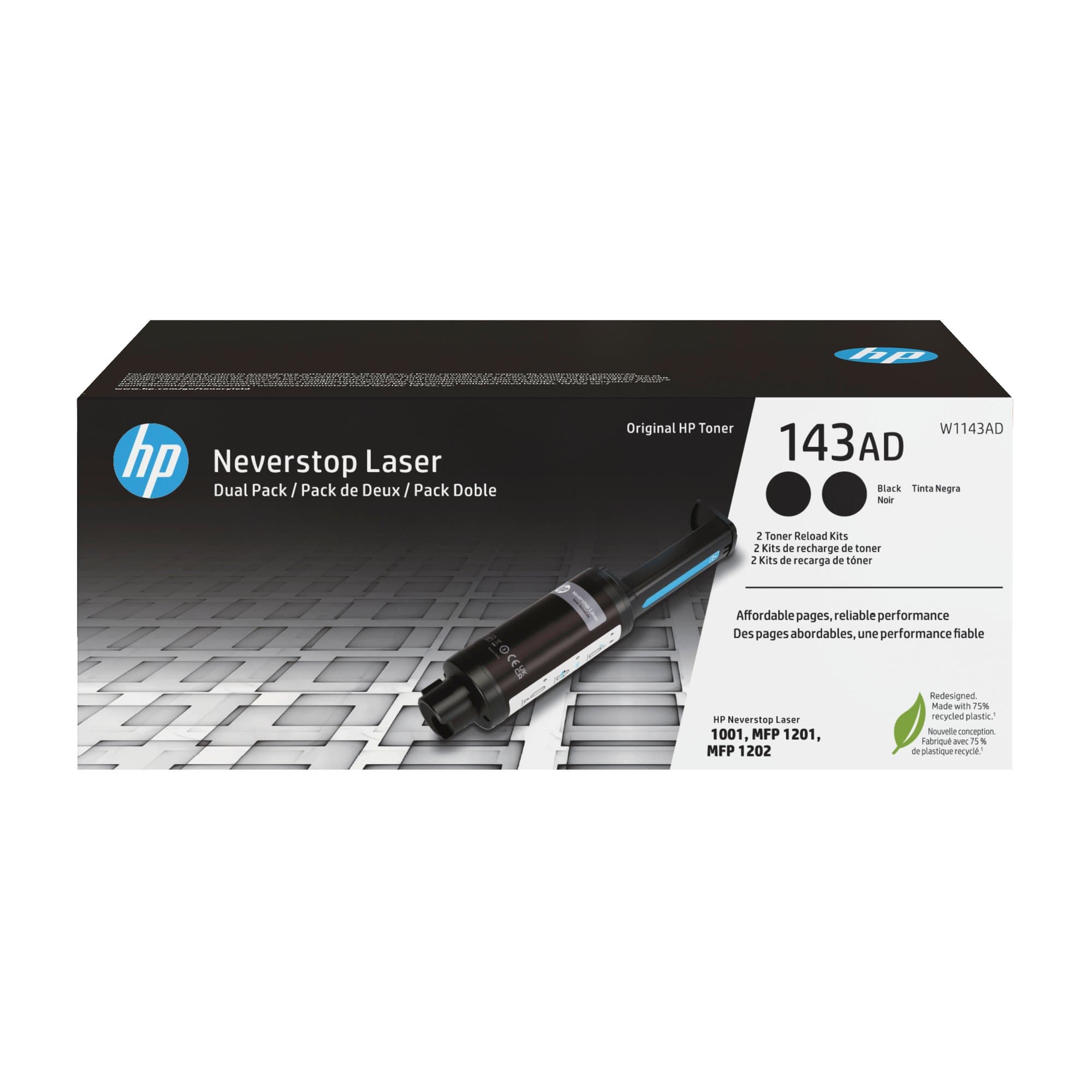 HP HP #143AD Twin Pack W1143AD HT143T