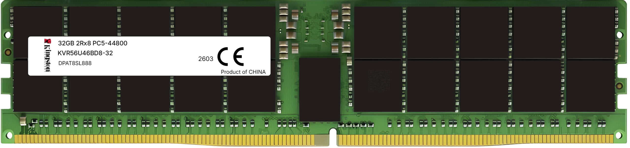Kingston Kingston 32GB 5600MT/S DDR5 Non-Ecc CL46 Dimm 2RX8 KVR56U46BD8-32