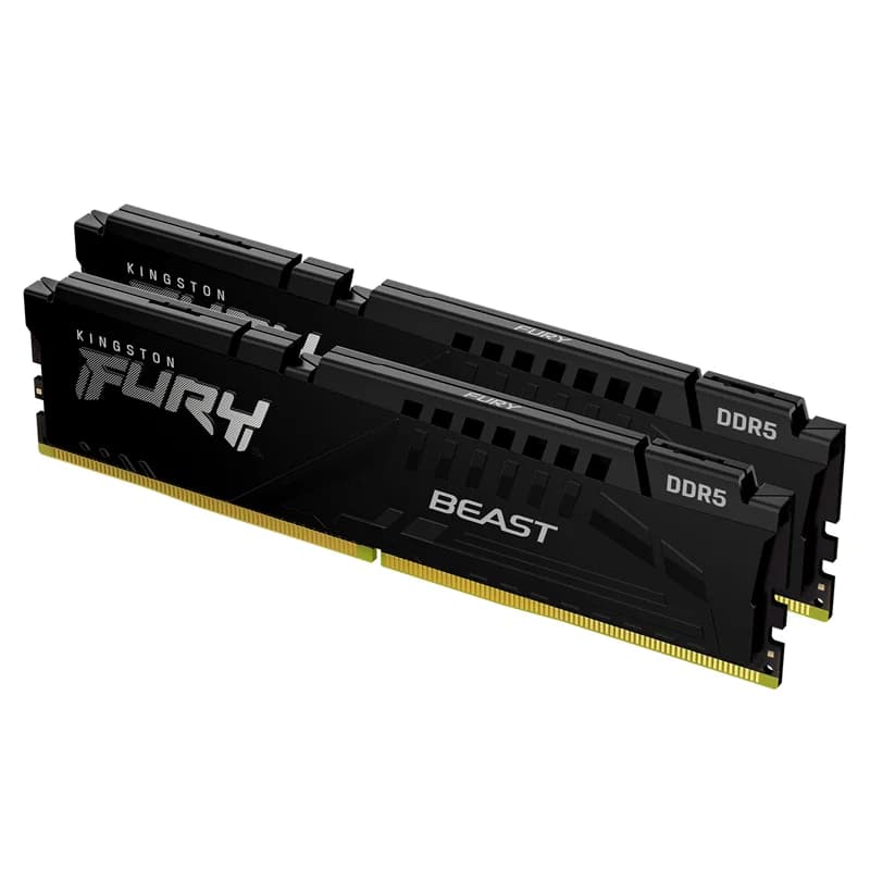 Kingston Kingston 64GB 6000MT/S DDR5 CL36 Dimm (Kit of 2) Fury Beast Black KF560C36BBE2K2-64