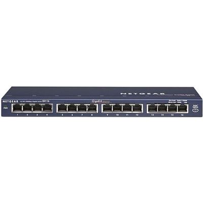 ProSafe 16-Port Gigabit Ethernet Switch Desktop Sized Metal Case NETGEAR — view 2