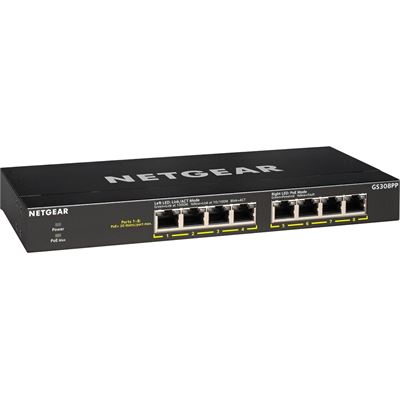 8-port Gigabit Ethernet PoE+ Switch 8 x PoE+ ports 83W total PoE budget NETGEAR — view 2