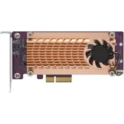 Dual M.2 22110/2280 PCIe NVMe SSD expansion card QNAP — view 2