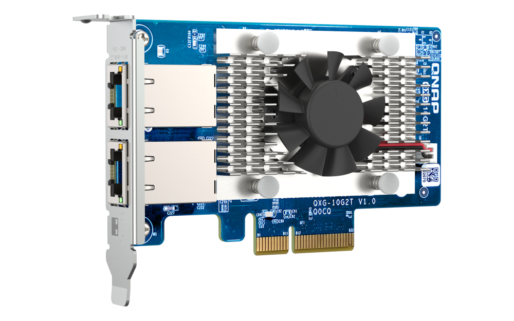 QNAP QXG-10G2T Dual-port 5-Speed 10GBASE-T PCI Express (PCIe 3.0) NIC for NAS or PC QNAP — view 2