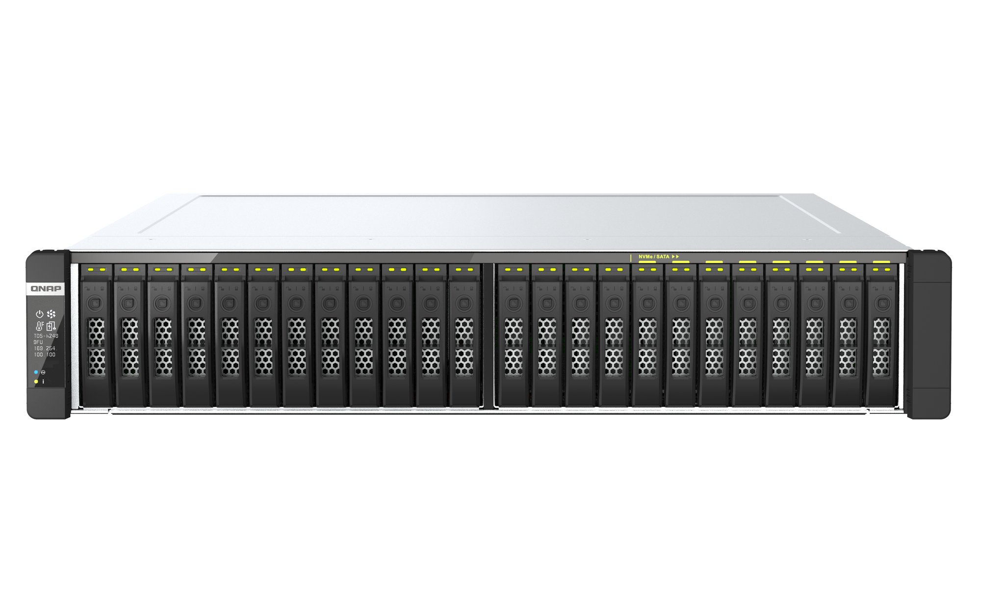 QNAP TDS-H2489FU-4309Y-64G 24-Bay all-flash U.2 NVMe PCIe Gen4 dual-processor NAS 64GB RAM QNAP — view 2