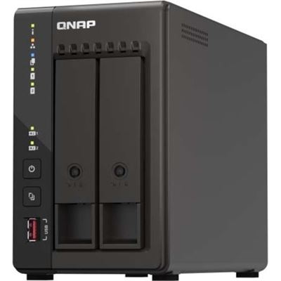 2-Bay NAS Intel Quad Core CPU 8GB RAM Dual 2.5GbE LAN QNAP — view 1