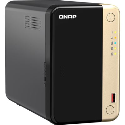 2-Bay NAS Celeron 4-Core CPU 8GB RAM 2x 2.5GbE 2x M.2 2280 QNAP — view 1