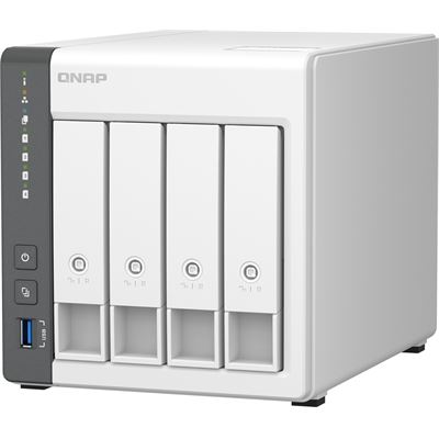 4-Bay NAS Quad-core 2GHz CPU 4GB RAM 1x 2.5GigE QNAP — view 1