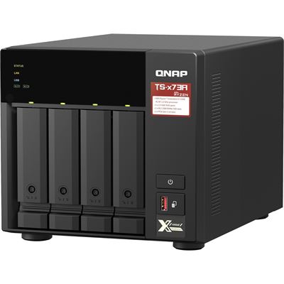 4-Bay NAS AMD Ryzen V1500B quad-core CPU 8GB RAM QNAP — view 2