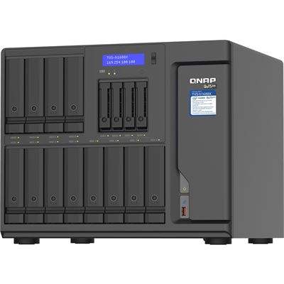 16-Bay NAS (12x 3.5in HDD + 4x 2.5in SSD) Intel Xeon W-1250 6 Core QNAP — view 2