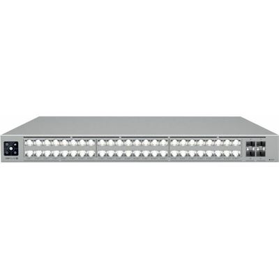 Professional-grade 48-port Layer 3 Etherlighting PoE+++ switch with (32) 10 GbE (16) 2.5 GbE PoE and (4) 25G SFP28 ports Ubiquiti — view 2