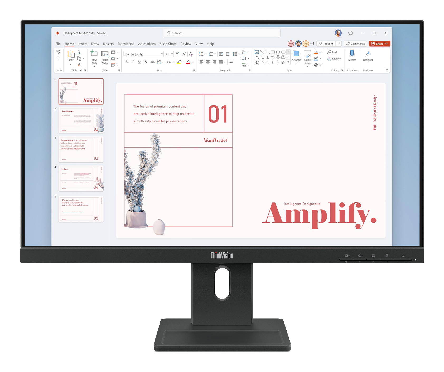 LENOVO E24-40 23.8" FHD 1920X1080 (16:9), VGA+DP+HDMI, TILT/SWIV/H-ADJ, 3Y LENOVO — view 2