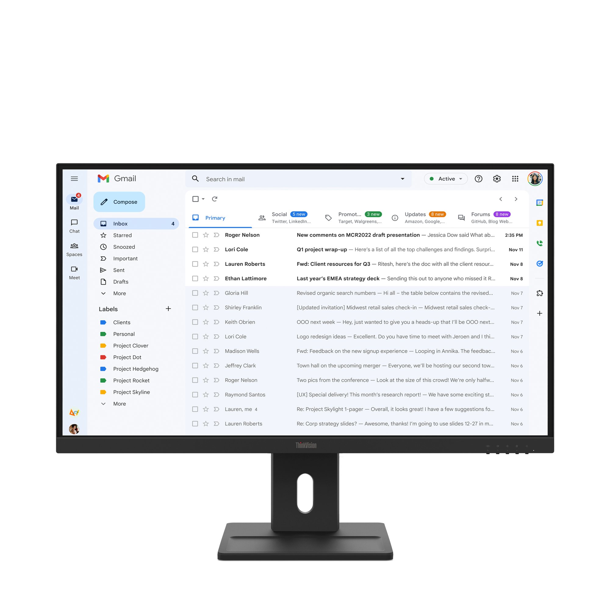 LENOVO E27-40 27" FHD 1920X1080 (16:9), WLED, VGA+DP+HDMI, TILT/SWIV/H-ADJ, 3YR LENOVO — view 2