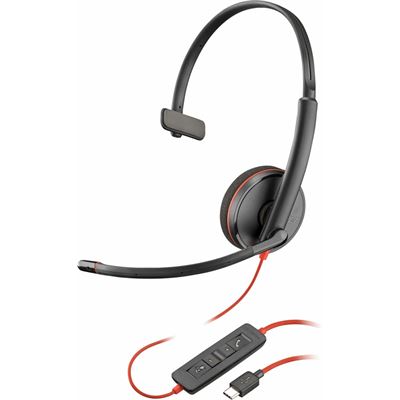 HP Poly Blackwire 3210 Monaural USB-C Headset +USB-C/A Adapter HP — view 2