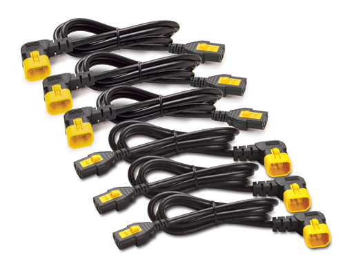 APC (AP8702R-WW) POWER CORD KIT (6 EA), LOCKING, C13 TO C14 (90 DEGREE), 0.6M APC — view 2