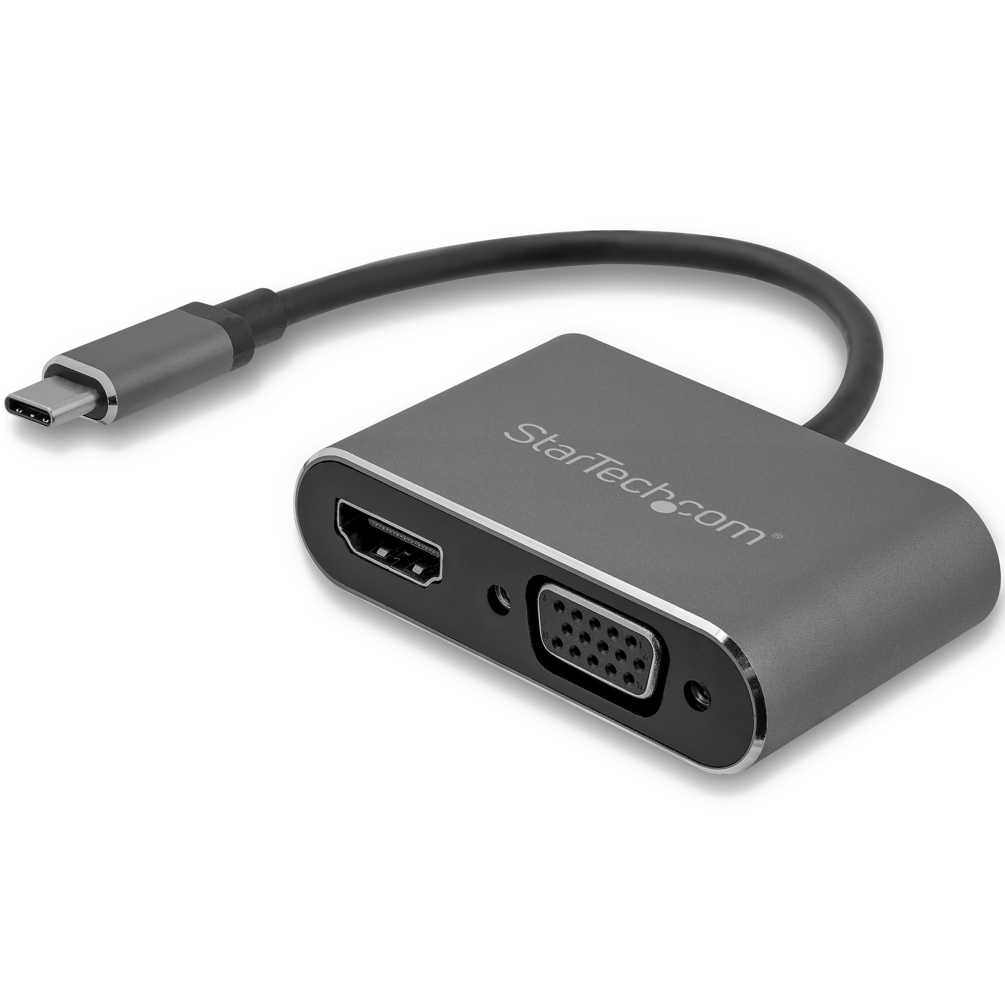STARTECH.COM USB C TO VGA AND HDMI ADAPTER - ALUMINUM - USB-C MULTIPORT 3 YR STARTECH — view 2