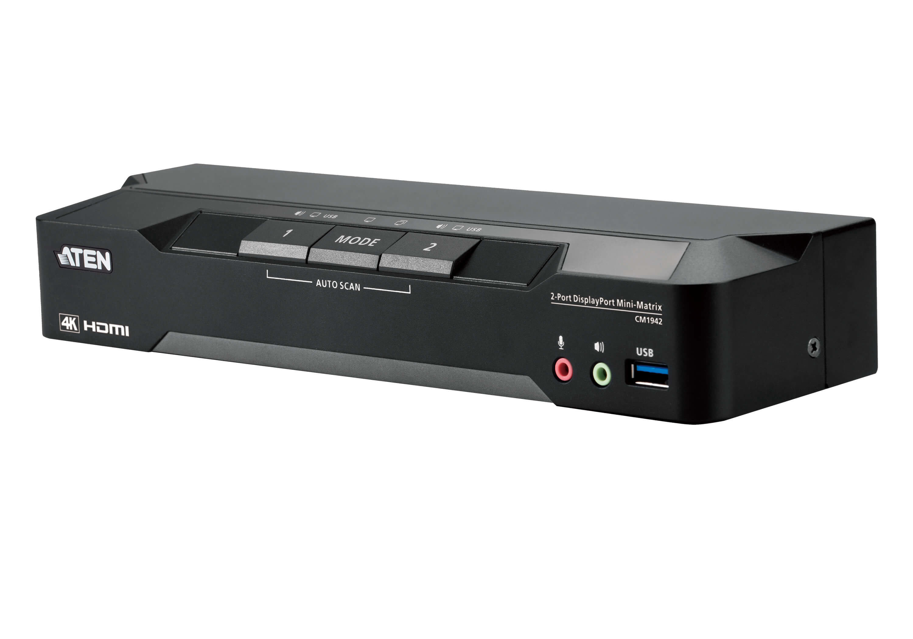ATEN 2-PORT 4K DISPLAYPORT DUAL DISPLAY MINI-MATRIX BOUNDLESS KVM SWITCH thumbnail 2