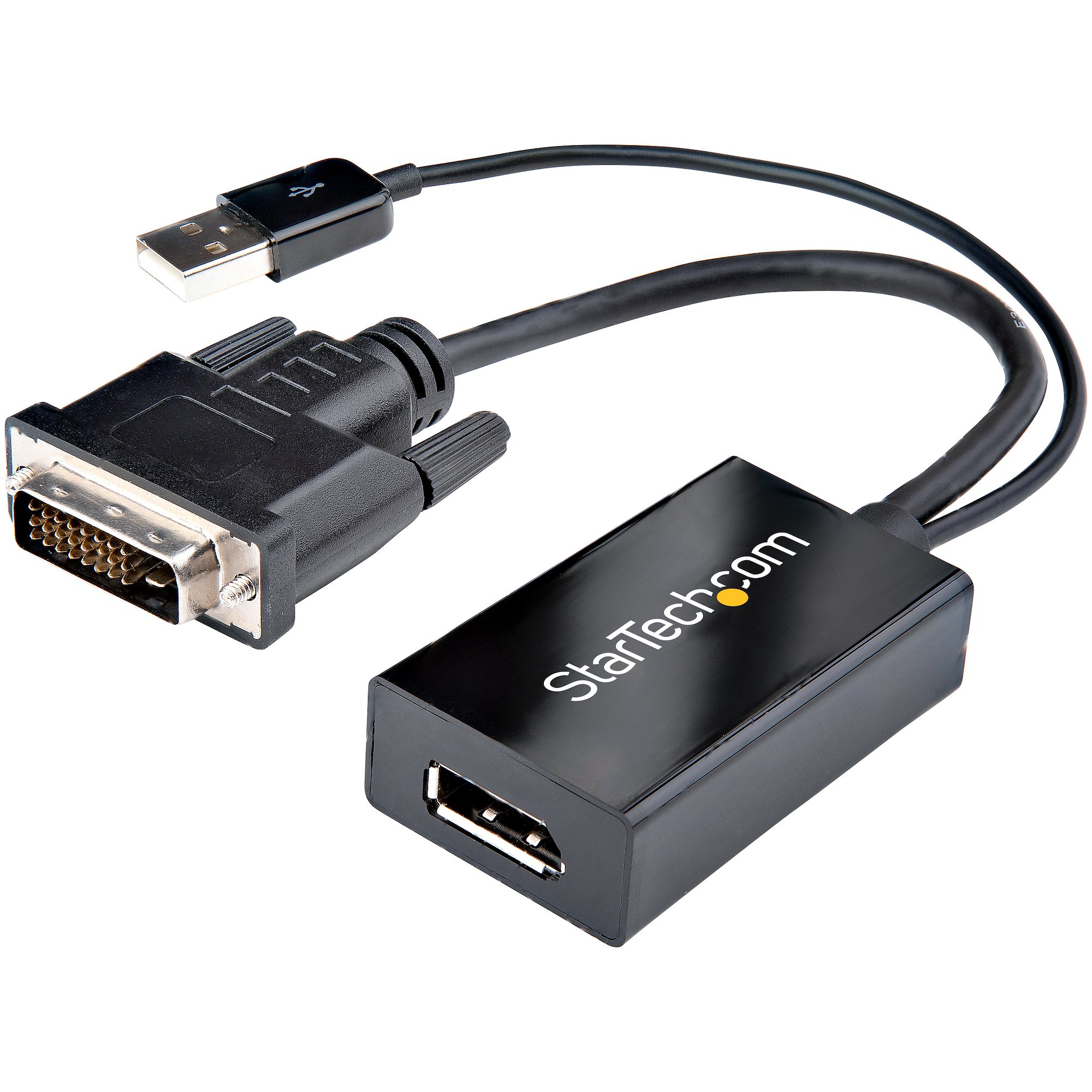 STARTECH.COM DVI TO DISPLAYPORT ADAPTER - USB POWER - DVI-D TO DP CONVERTER 2 YR STARTECH — view 2