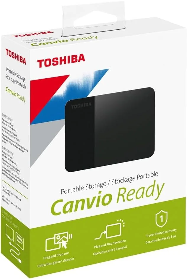 DYNABOOK TOSHIBA CANVIO READY B3 USB 3.0 PORTABLE EXTERNAL HARD DRIVE 4TB (BLACK) 3YR DYNABOOK — view 2