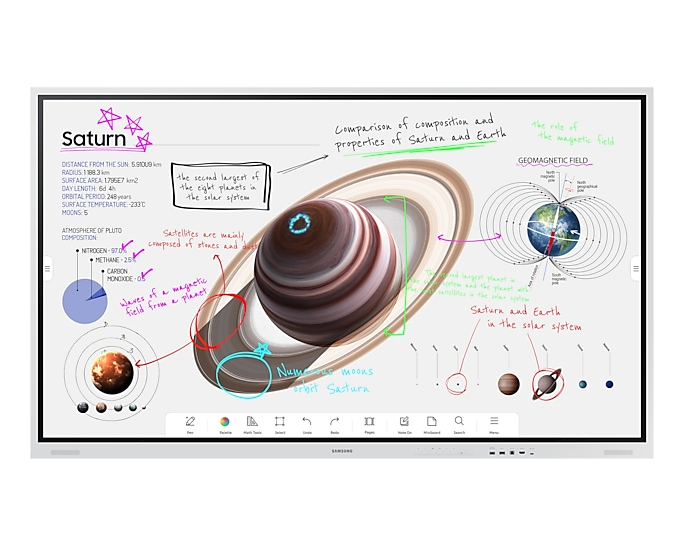 SAMSUNG FLIP PRO INTERACTIVE DISPLAY, 85" UHD, 350NITS, HDMI (2), LAN/WIFI, SPKR, OPS, 3YR SAMSUNG — view 2