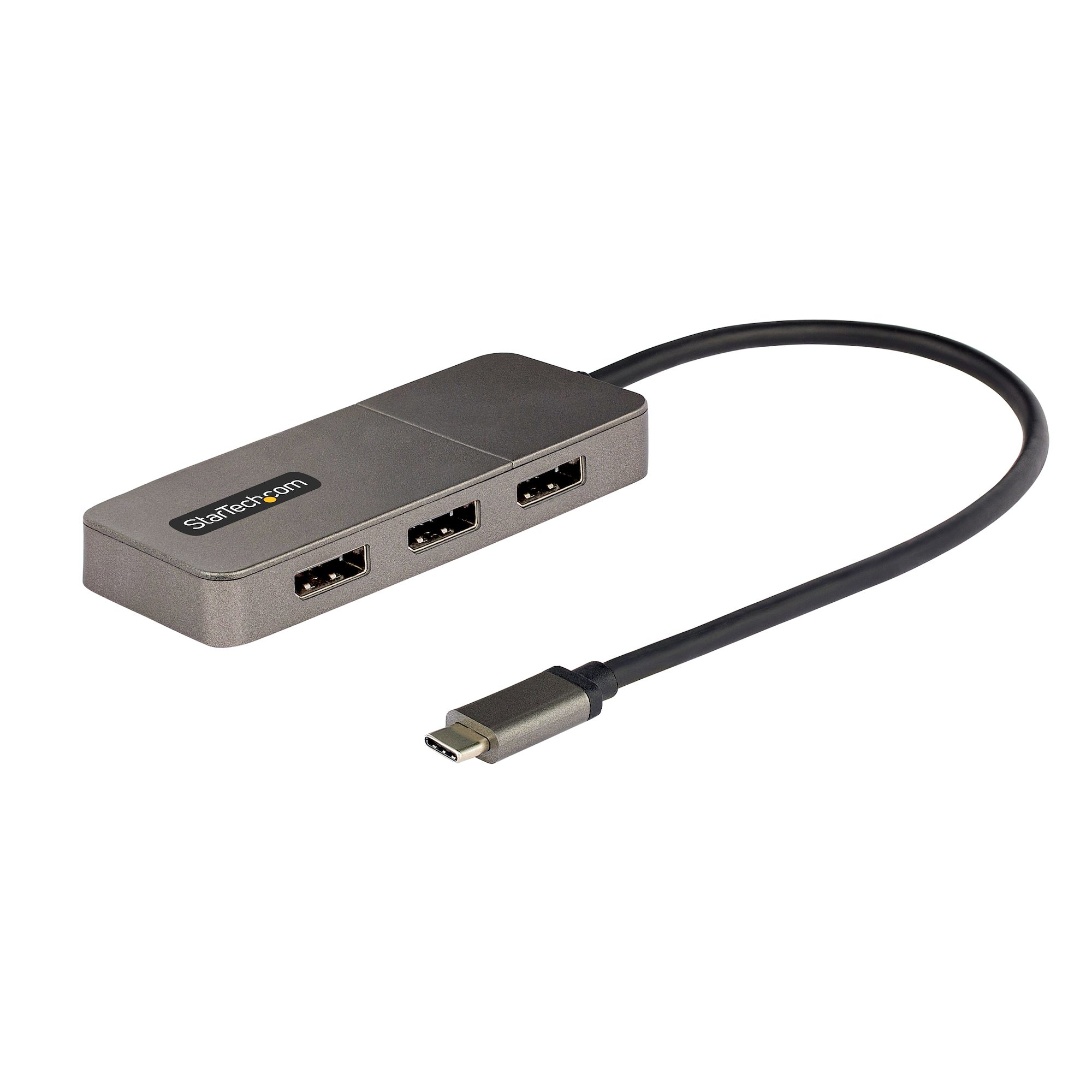 STARTECH.COM USB-C TO TRIPLE DISPLAYPORT 1.4 MST HUB, 4K 60HZ, 1FT CABLE, 3 YR STARTECH — view 2