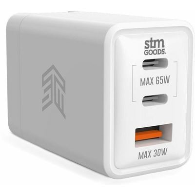 STM 65W Three Port (USB-C x2 & USB-A) Power Adapter (Univ) - White STM — view 2