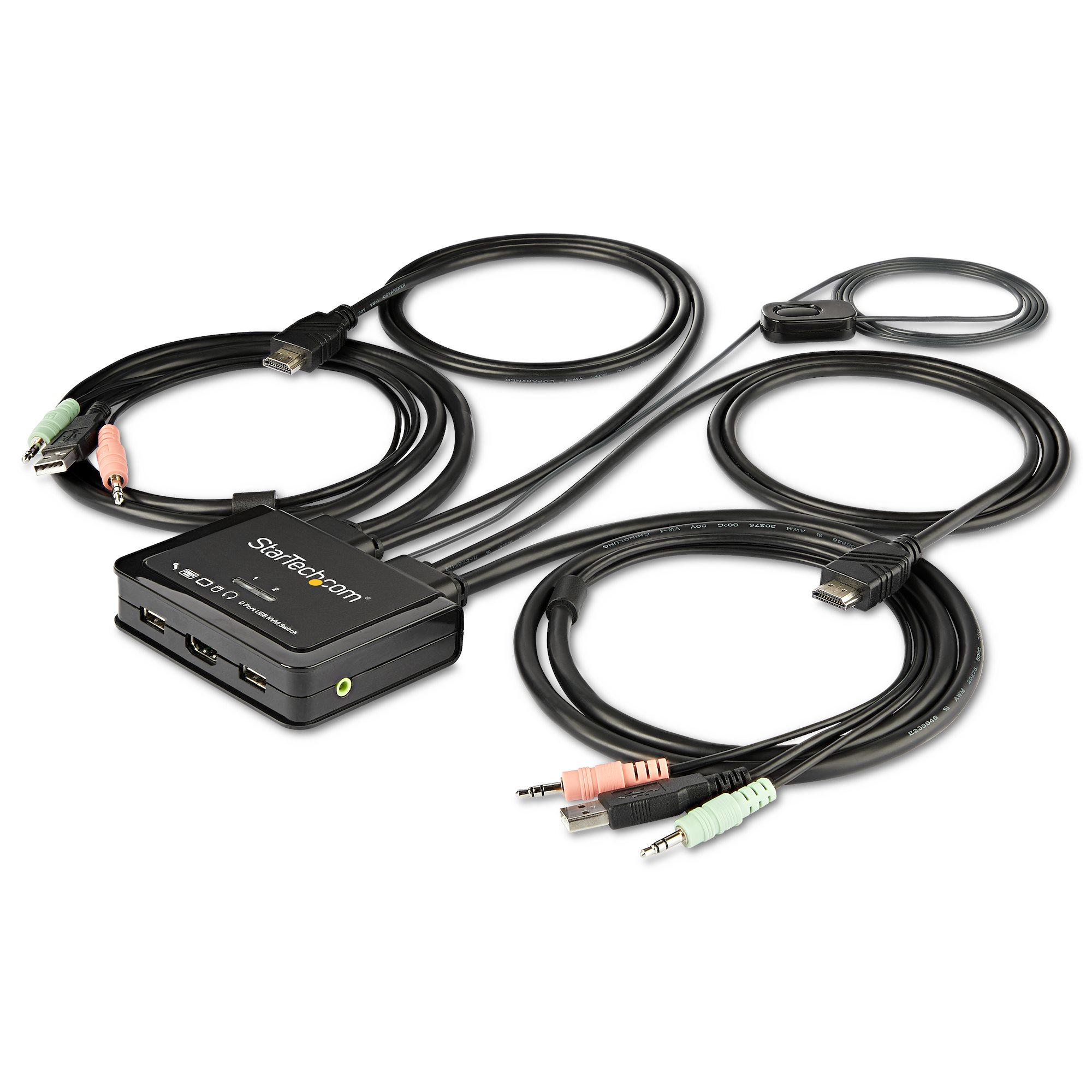 STARTECH.COM 2 PORT HDMI KVM SWITCH 4K 60HZ UHD - USB KVM W/ CABLES & AUDIO 2 YR STARTECH — view 2
