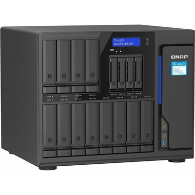 QNAP 12+4 BAY NAS (NO DISK) ATOM 8-CORE 2.8GHz, 8GB,2.5GbE(2), M.2(2), 3YR WTY QNAP — view 2