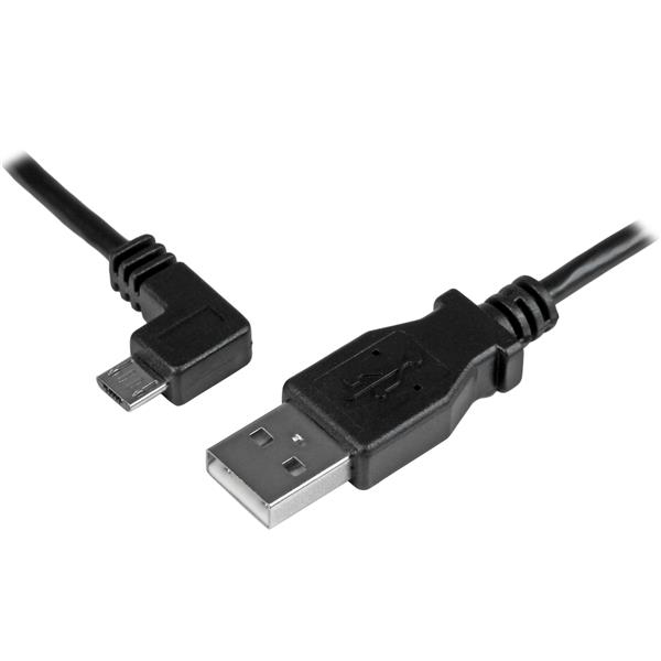 STARTECH.COM 6FT USB A TO LEFT ANGLE MICRO-USB CHARGE SYNC CABLE M/M 24AWG LTW STARTECH — view 2