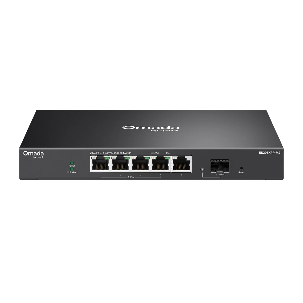 Omada ES206XPP-M2 5-Port 2.5GBASE-T and 1-Port 10GE SFP+ Easy Managed Switch with 4-Port PoE++ Omada — view 2