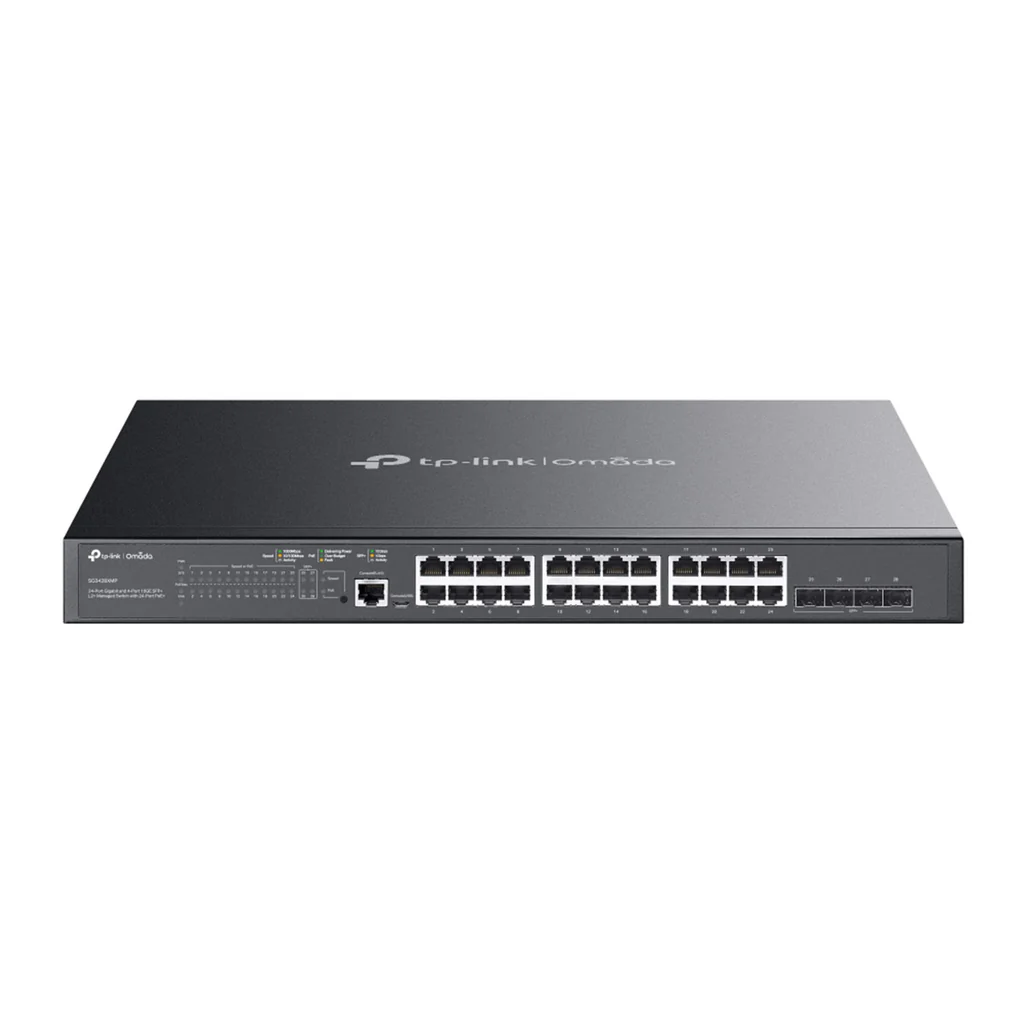 Omada SG3428XMP 24-Port Gigabit and 4-Port 10GE SFP+ L2+ Managed Switch with 24-Port PoE+ Omada — view 2