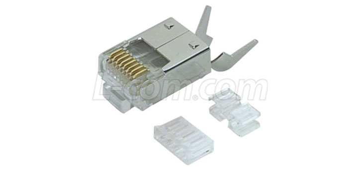 Cat6 Shielded RJ45 Plug with Strain Relief - 50PK