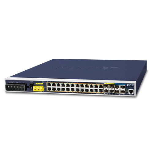 PLANET IGS-6325-24P4X Industrial L3 24-Port 10/100/1000T 802.3at PoE + 4-Port 10G SFP+ Managed Ethernet Switch (-40~75 degrees C) Planet — view 2
