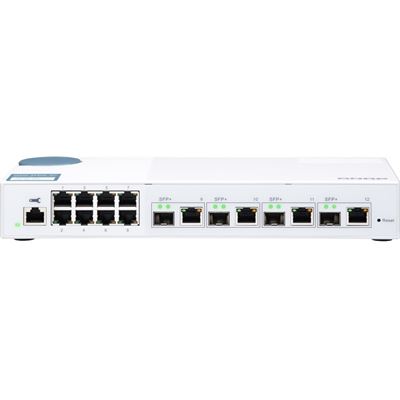 QNAP QSW-M408-4C, 8 port 1Gbps, 4 port 10G SFP+/ NBASE-T Combo, web management switch QNAP — view 2