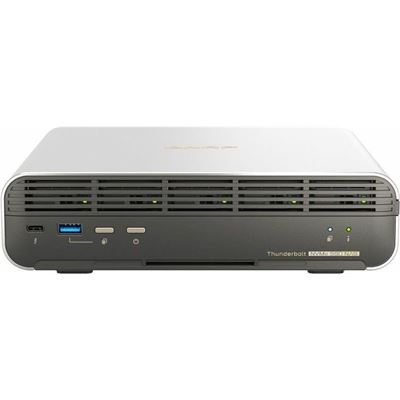 QNAP TBS-h574TX-i5-16G 5-bay All-Flash NASbook; Intel Core i5-1340PE 12C(4P+8E)/16T up to 4.50GHz, onboard 16GB RAM (not expandable), 5 x E1.S up to 15mm ( or 5 x M.2 2280 PCIe w/ QDA-E1SM ), 1 x 10GBASE-T + 1 x 2.5GbE, 1 x HDMI 1.4b, 2 x USB 3.2 Gen QNAP — view 2