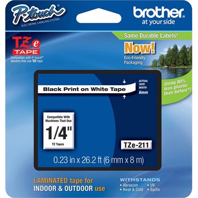 BROTHER TZe211 6mm x 8m Standard laminated Black BROTHER — view 2