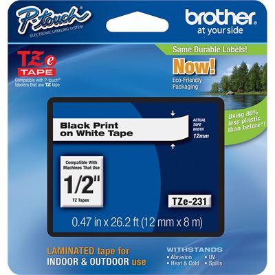 BROTHER TZe231 12mm x 8m Standard laminated Blac BROTHER — view 2