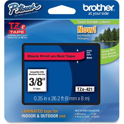 BROTHER TZE-421 - 9 mm Black-Red BROTHER — view 2