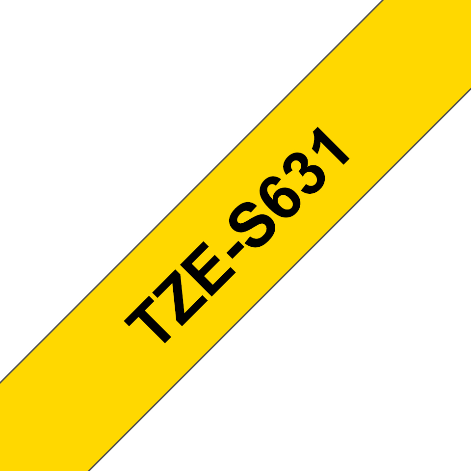 BROTHER TZE-S631 - 12 mm Black/Yellow BROTHER — view 2