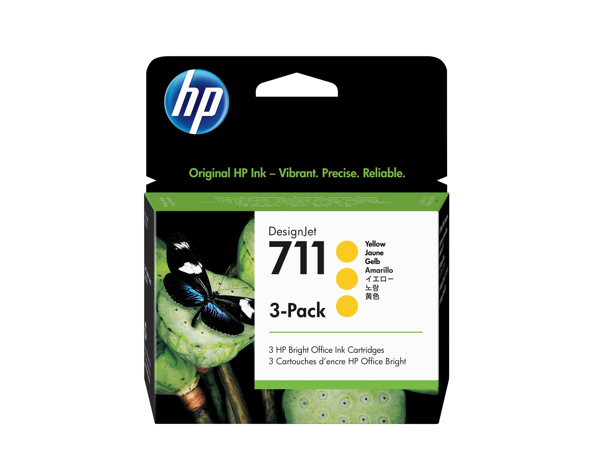 HP 711 29ml x 3Pack Yellow Ink Cartridge HP — view 2