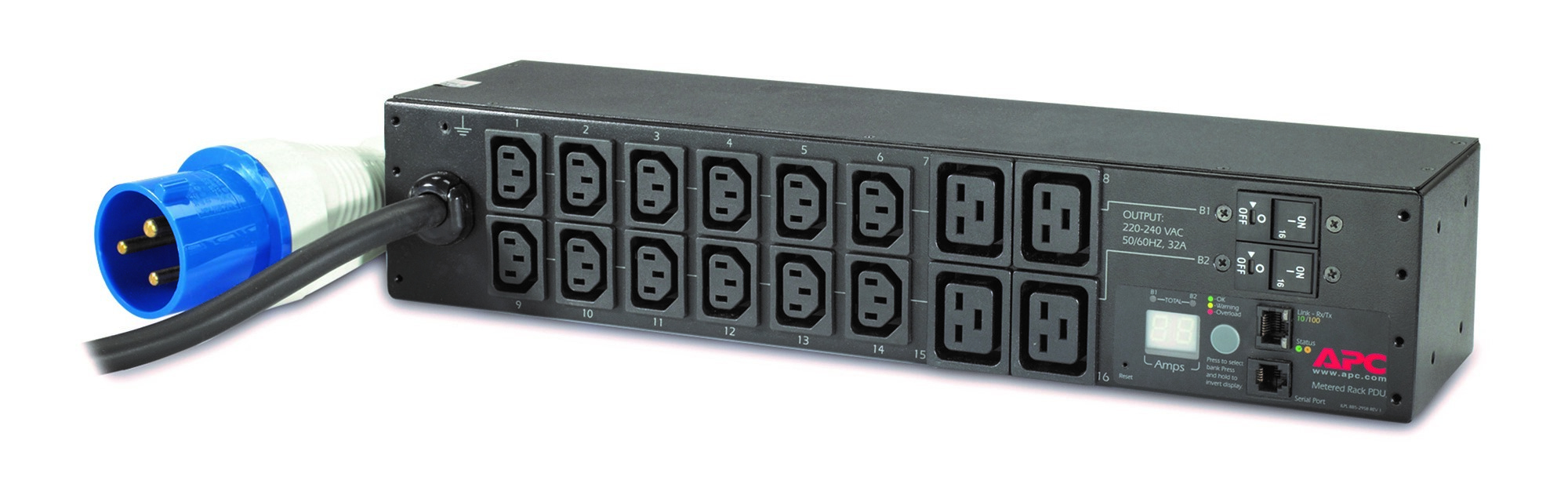 APC RACK PDU. METERED. 2U. 32A. 230V. (12) C APC — view 2