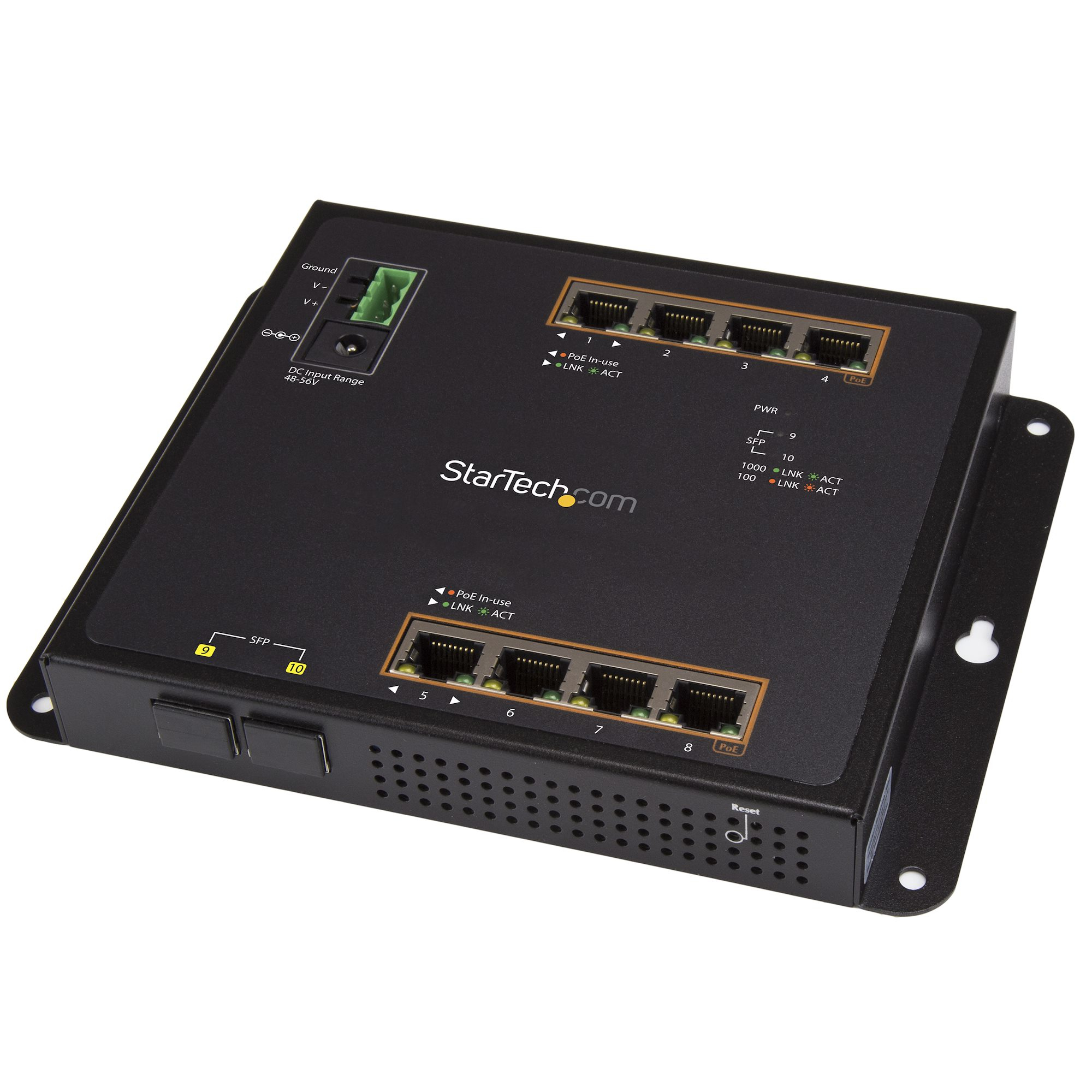 StarTech.com GbE Switch - 8-Port PoE+ plus 2 SFP Pts StarTech.com — view 2